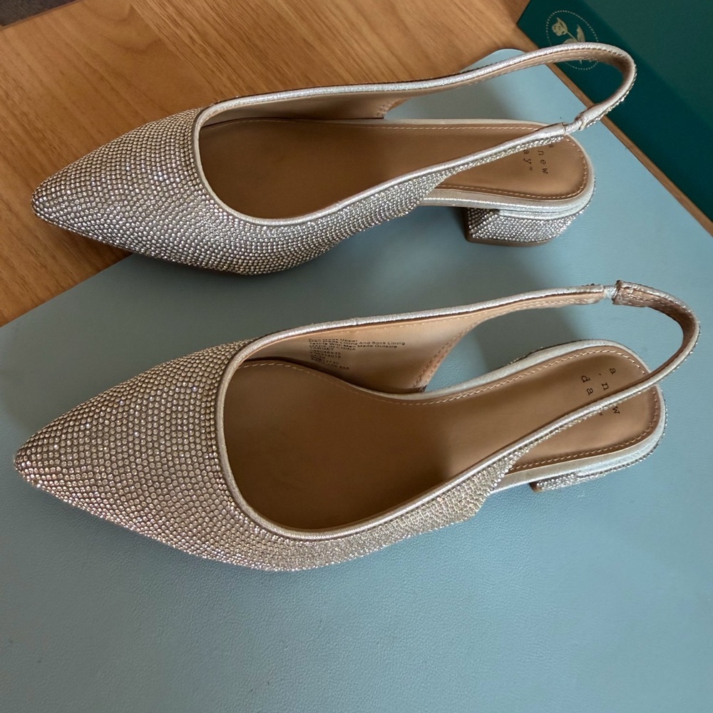 Target New Day Champagne Crystal Slingback Flats - Picture 5 of 7